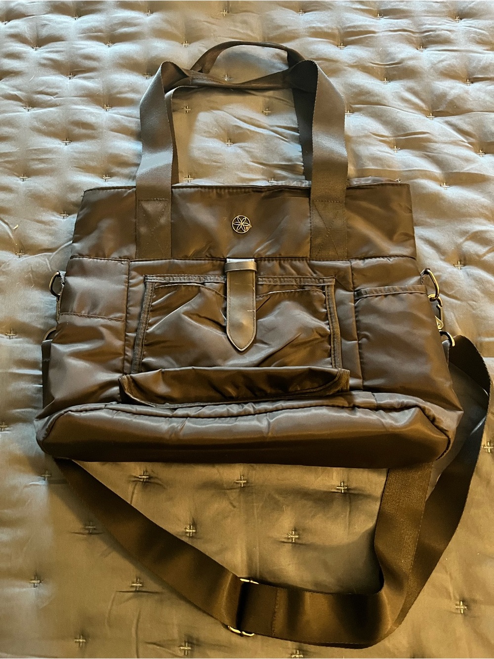 Gain Black Nylon Yoga Tote Bag- Crossbody or Shoulder